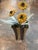Traditional Tole Sunflower Arrangement in Painted Pot For Sale - Image 3 of 4