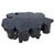 Andrianna Shamaris Charred Mango Wood Coffee Table, Organic Modern Design For Sale
