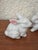English Vintage Trio of White Bunny Rabbits For Sale - Image 3 of 9