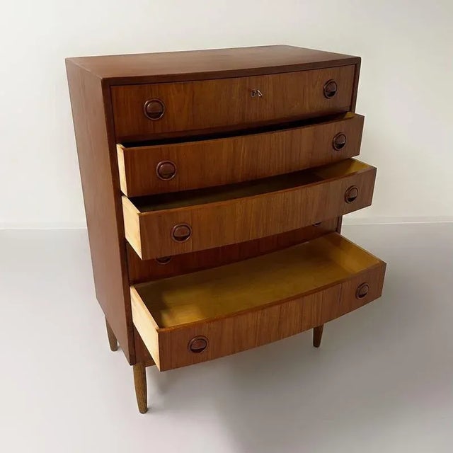Danish Teakwood Curved Chest of Drawers, 1960s For Sale - Image 6 of 11