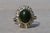 Contemporary The Mescal Range: Mid Century Modern Nephrite and Diamond Cocktail Ring For Sale - Image 3 of 10