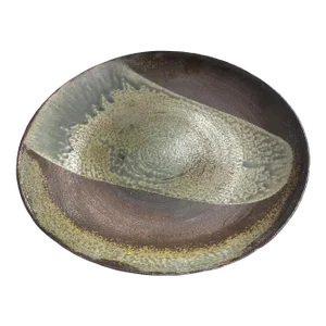 1960s Organic Modern Stoneware Large Dish by Nanni Valentini for Ceramica Arcore