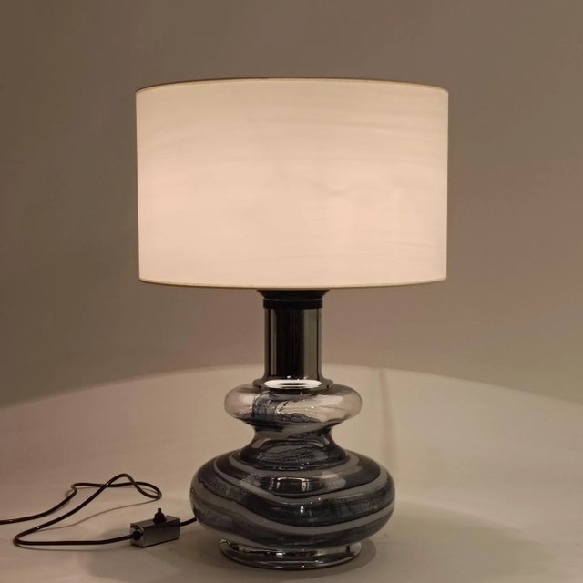 1970s Large Murano Glass Table Lamp from BD Lúmica, Spain, 1970s For Sale - Image 5 of 13