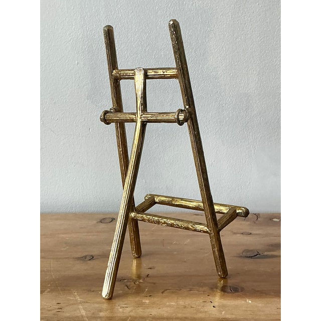 Vintage Brass Table Top Easel For Sale - Image 9 of 12