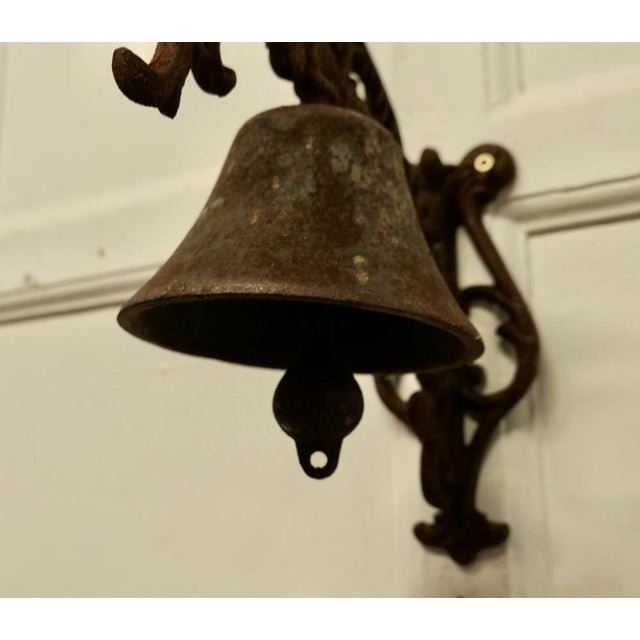 Cast Iron Out Door Bell on Bracket, 1920s For Sale - Image 3 of 7