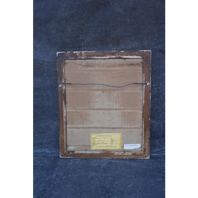 Lucy Scott Bower (1864-1934) Moonlit Harbor Oil on Board For Sale - Image 13 of 13