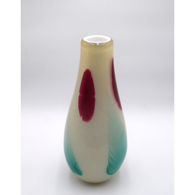 Muranese Glass Vase with Leaves, 1960s For Sale - Image 13 of 13