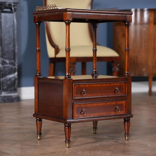 2020s Niagara Furniture Two Drawer End Table For Sale - Image 5 of 12