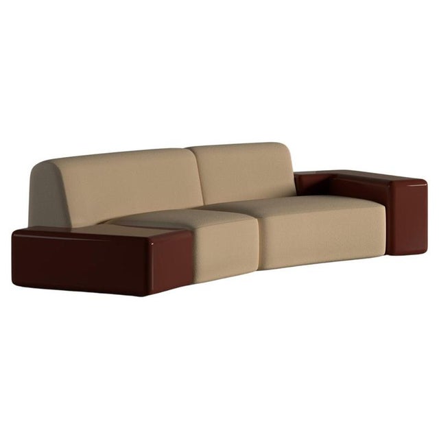 Wood Verneuil Two-Seat Sofa by Haymann Editions For Sale - Image 7 of 7
