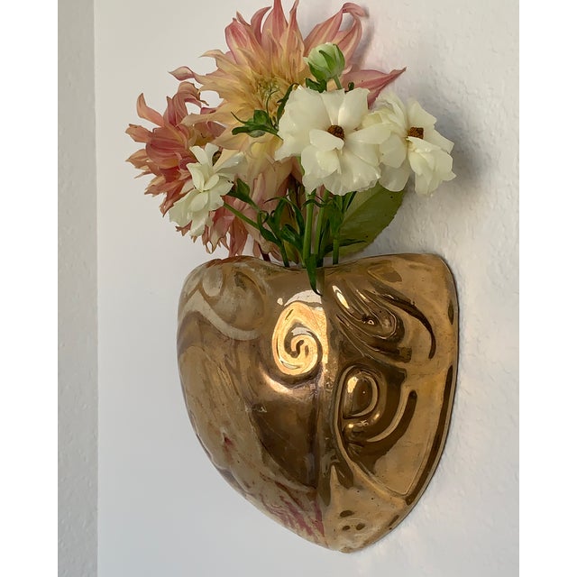 1900 - 1909 Early 20th Century Art Nouveau Ceramic Wall Pocket For Sale - Image 5 of 6