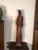 Hand carved wooden mother and child statue. Or Madonna and child. Mid Century modern in style. Nice rich wood patina with...