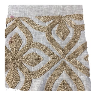 Sample of Fabric Used in the Cowtan & Tout Golden 20” Pillow For Sale