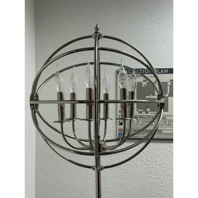 2010s Timothy Oulton for Restoration Hardware Foucault's Orb Floor Lamp For Sale - Image 5 of 12