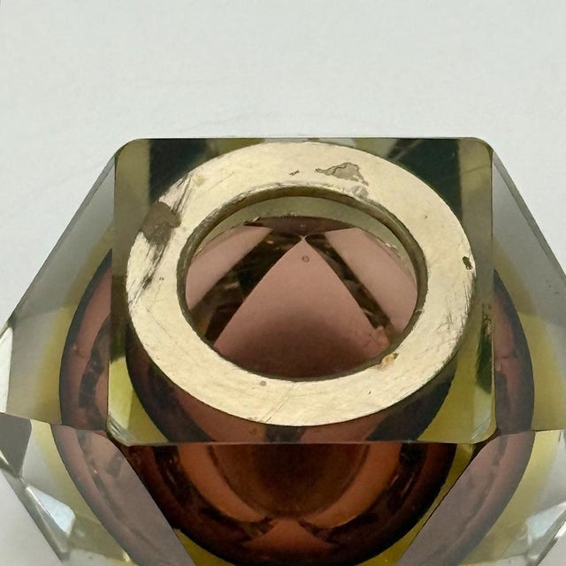 Geometric Sommerso Glass Vase, 1970s For Sale - Image 12 of 13