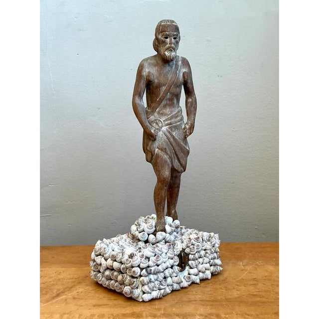 Vintage Wood and Shell Greek Figure Box For Sale In West Palm - Image 6 of 12