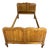 Vintage French Louis XVI Style Oak Single Bed Frame with Carved Headboard For Sale