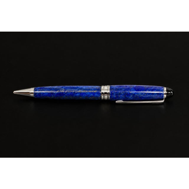 2020s Lapis Lazuli Ballpoint Pen Gemstone Writing Instrument Usa Made For Sale - Image 5 of 9