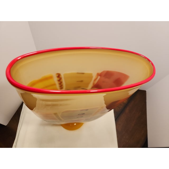 Abstract Pizzichillo & Gordon. 15.6"t×10"w 10.1 LBS "Crazy Quilt" Vase For Sale - Image 3 of 7