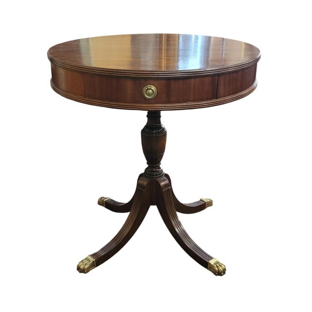 1940s Mahogany Drum Center Table For Sale - Image 16 of 16