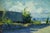 G. Pesa, Rural Landscape with Figures, 20th Century, Oil Painting on Panel, Framed For Sale - Image 4 of 18