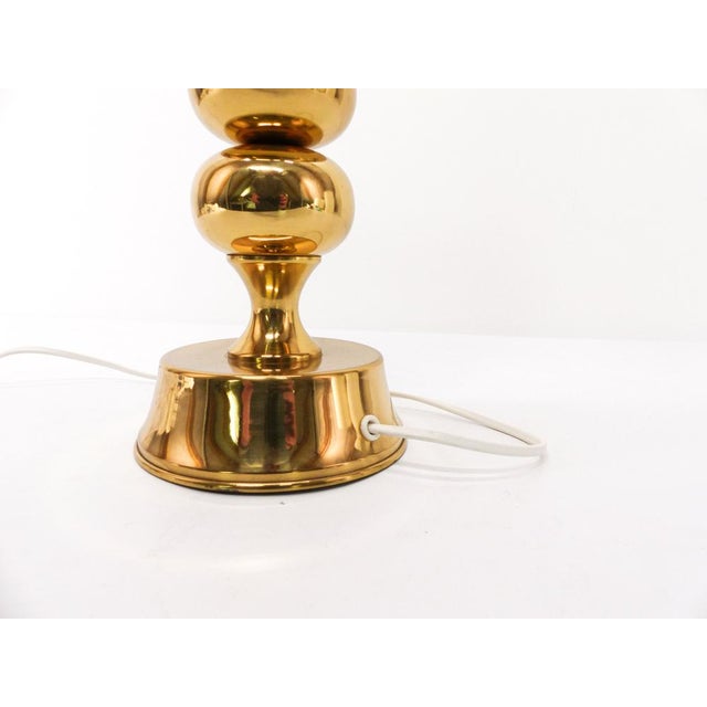 Scandinavian Ball Lamp Base in Gilded Brass from Enco, 1960s For Sale - Image 6 of 8