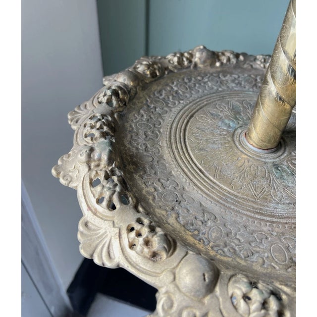 Antique Bradley Hubbard Ornate Electrified Floor Lamp For Sale - Image 12 of 17