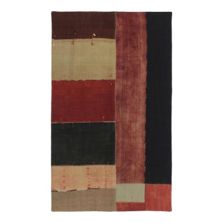 Vintage Turkish Patchwork Rug With Bold Geometry in Multicolour - Rug & Kilim For Sale