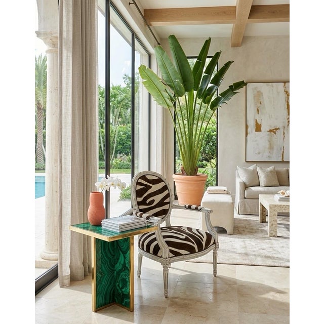 1990s Oly Studio Zebra-Print Cowhide Louis Armchair For Sale In West Palm - Image 6 of 12