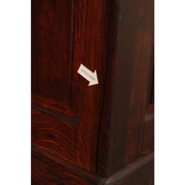 Antique Solid Oak Single Door Paneled Wardrobe For Sale - Image 18 of 18