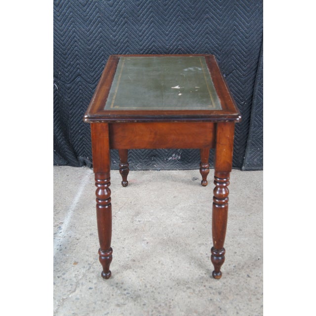 Antique Victorian William IV Mahogany Tooled Leather Writing Table Desk Console For Sale - Image 4 of 16