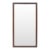 Very Fine Solid Walnut Aluminum Frame Cut Corner Rectangle Shape Beveled Mirror For Sale