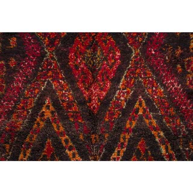 1950s Vintage Moroccan Berber Rug in Dark Red & Orange by Rug & Kilim, 1950-1959 For Sale - Image 5 of 9