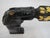 Black Alligator Carved Wood Gold Leaf Amber Inlaid Black Lacquer Walking Stick Cane For Sale - Image 8 of 18