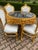 Gold 1970s Italian Baroque Gold Marble Leather Dining Set 5Pc For Sale - Image 8 of 18