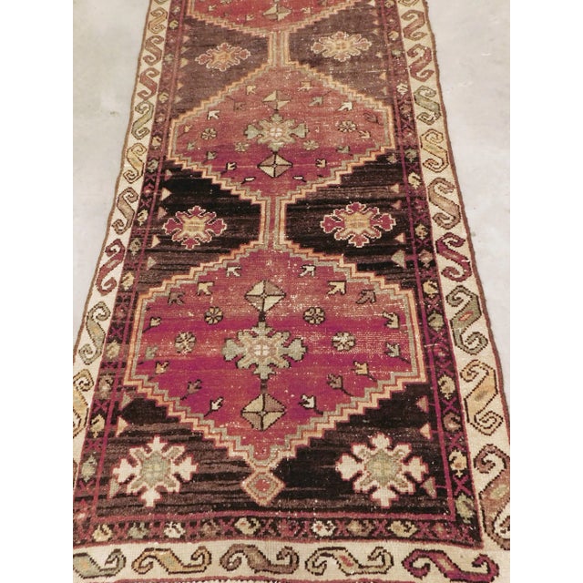 1940s Hand Made Persian Rummer. 3'x 9'6" For Sale - Image 4 of 13
