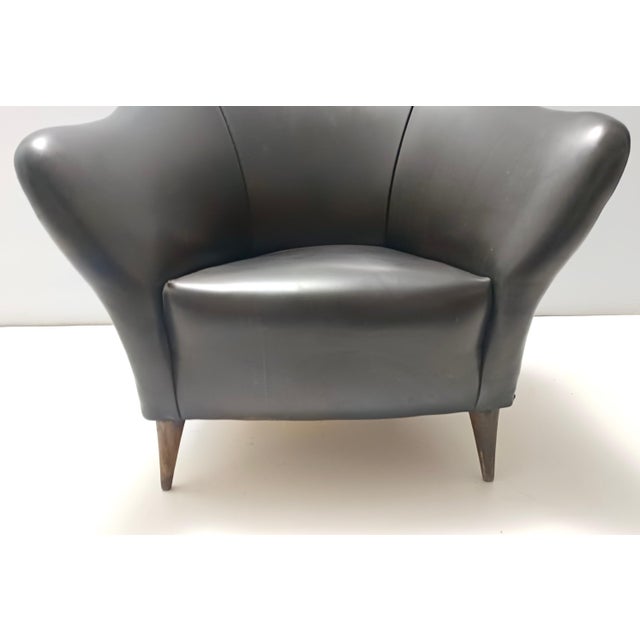 Gray Dark Gray Chair in the style of Gio Ponti for Casa e Giardino, 1950s For Sale - Image 8 of 11
