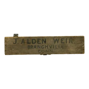 Late 19th Century American Impressionist J. Alden Weir Studio Sign Branchville. Connecticut