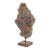 Antique Indian Carved Teakwood Horse Head Corbel on Stand For Sale