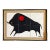 MCM Modernist Tile Picture of a Bull by Harris G. Strong For Sale