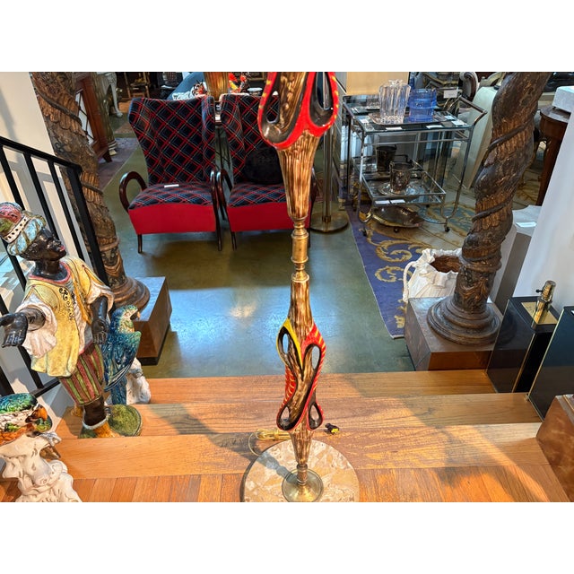 1960s Italian Modern Ceramic and Marble Floor Lamp For Sale - Image 13 of 18