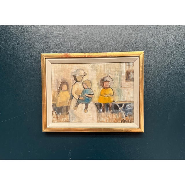 Pia Hesselmark‑Campbell, Familj, 1950s, Oil on Canvas, Framed For Sale - Image 12 of 16