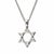 Contemporary Diamond Star of David Pendant 18k White Gold Necklace For Sale - Image 3 of 9