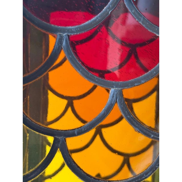 Italian Giant Hanging Lantern with Glass,1960s For Sale - Image 17 of 18
