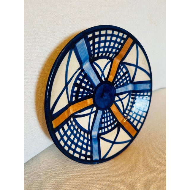 Ceramic Midcentury Modern Studio Pottery Plate For Sale - Image 7 of 9