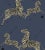 Sample - The House of Scalamandré Zebras Removable Wallcovering, Denim For Sale