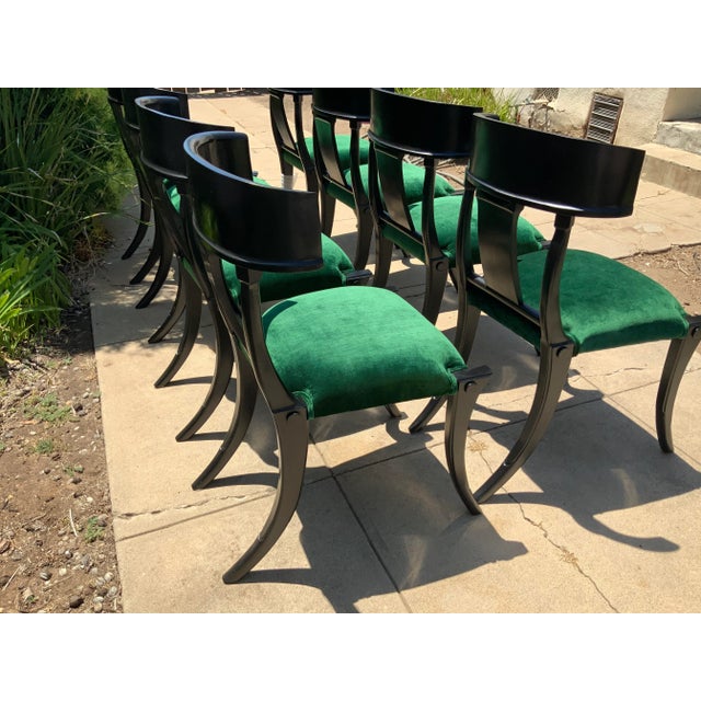 2020s Mid Century Style Klismos Dining Chairs - Set of 8 For Sale - Image 5 of 10