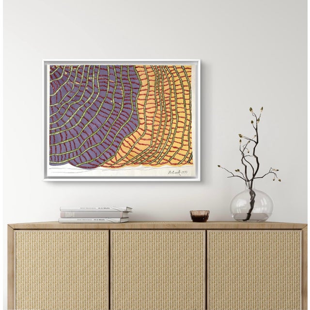 Barbara Beck 1993 Abstract Painting on Paper - Signed/Dated/Unframed For Sale - Image 4 of 11