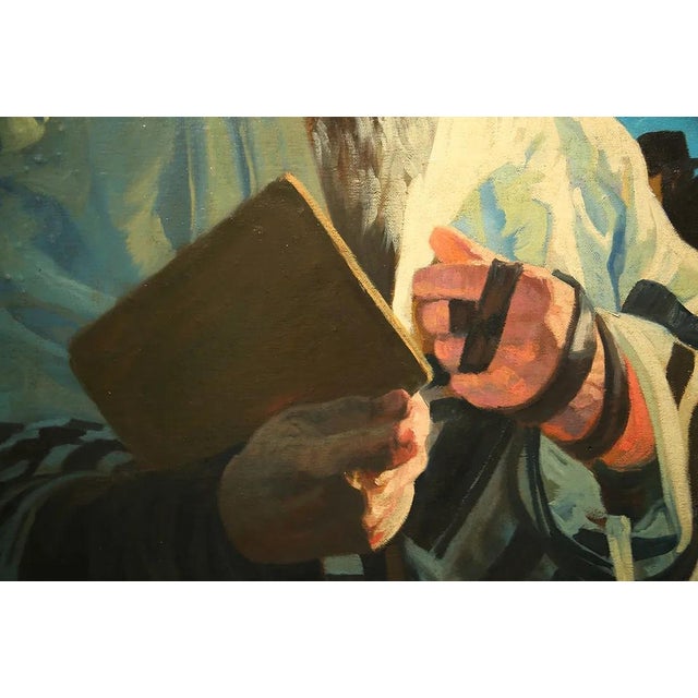 Contemporary Mid 20th Century Jewish Men Gathered - Isidor Kaufmann For Sale - Image 3 of 8
