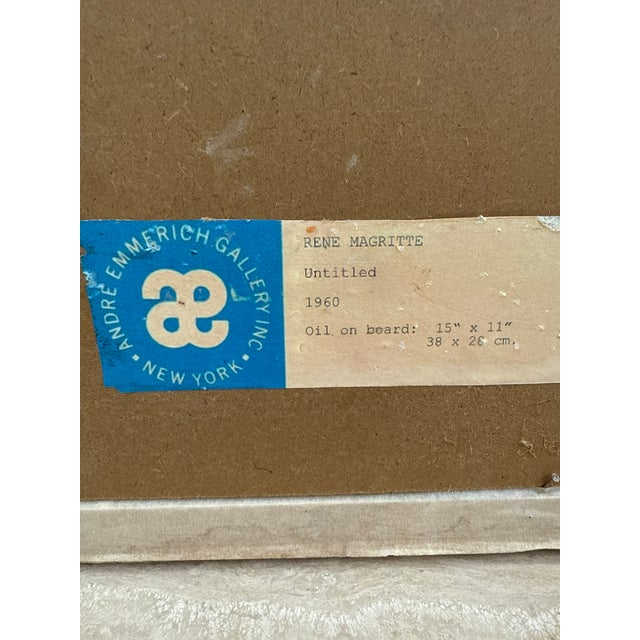 Paint 1960s Surrealist Abstract Painting After Magritte For Sale - Image 7 of 7