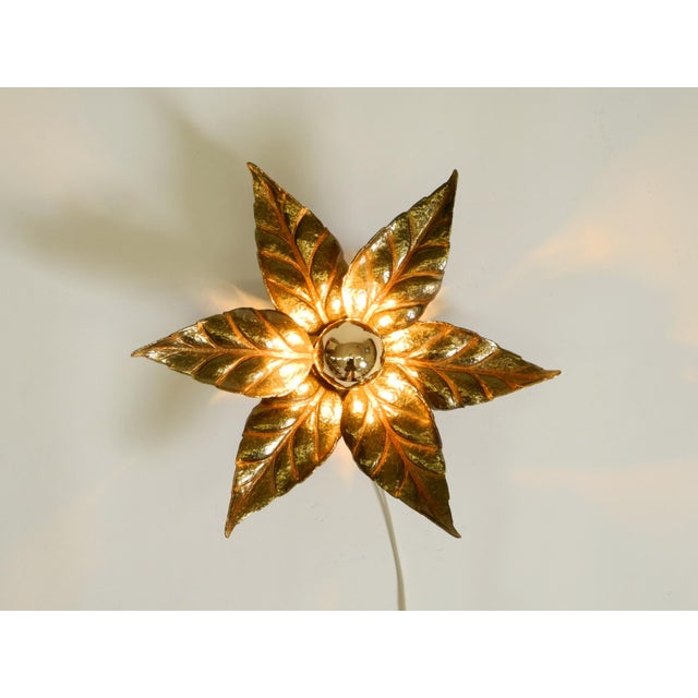 Metal Brass Flush Mount Lamp by Willy Daro, 1970s For Sale - Image 7 of 18